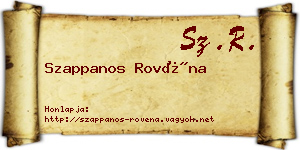 Szappanos Rovéna névjegykártya